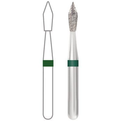 Midwest Multi-Use Diamond Bur FG 368-016C, Coarse Grit, Football Shape, 1.6 mm Diameter, 3.3 mm Length, 5/Pk, 471411 thumbnail 7