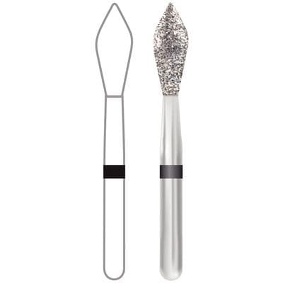 Midwest Multi-Use Diamond Bur FG #368-023SC, Super Coarse, Football Shape, 2.3 mm Diameter, 5.2 mm Length, 5/Pkg thumbnail 7