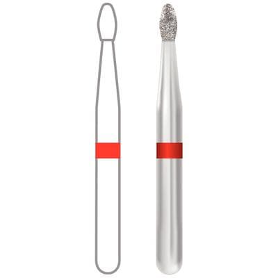Midwest Multi-Use Diamond Bur FG 379-012F, Fine Grit, Esthetic Trimming Egg/Football Shape, 1.2mm Diameter x 3.0mm Length, 5/Pk thumbnail 7