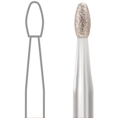 Midwest Multi-Use Diamond Bur FG 379-014F, Fine Grit, Esthetic Trimming Egg Shape, 1.4 mm Diameter, 3.0 mm Length, Friction Grip, 5/Pk thumbnail 8