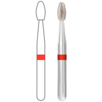 Midwest® Multi-Use Diamond Bur FG #379/018, Fine Grit, Esthetic Trimming Egg (Football) Shape, 1.8 mm Diameter, 3.4 mm Length, Friction Grip, 5/Pkg, 471423 thumbnail 8