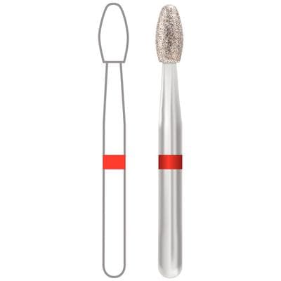 Midwest® Multi-Use Diamond Bur FG #379/021F, Fine Grit, Esthetic Trimming Egg (Football) Shape, 2.1 mm Diameter, 4.2 mm Length, Friction Grip, 5/Pkg thumbnail 8