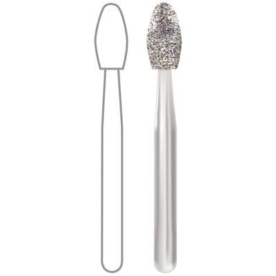 Midwest® Multi-Use Diamond Bur FG #379-023M, Medium Grit, Esthetic Trimming Egg (Football), 2.3 mm Diameter, 4.3 mm Length, Friction Grip, 5/Pkg thumbnail 8