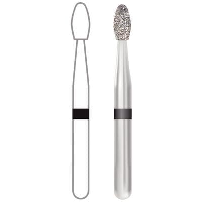 Midwest Multi-Use Diamond Bur FG 379-018SC, Super Coarse, Esthetic Trimming Egg, 1.8mm Diameter, 3.4mm Length, 5/Pk thumbnail 6