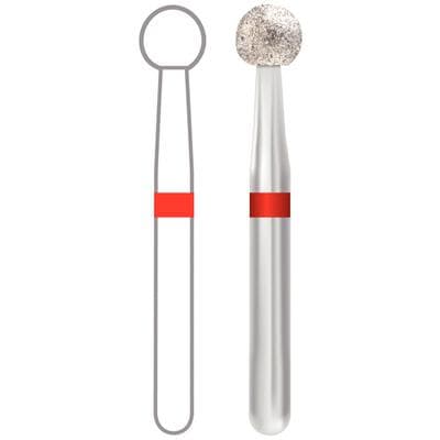 Midwest Multi-Use Diamond Bur, FG #801-029F, Fine Grit, Round, 2.9 mm Diameter, 2.9 mm Length, Friction Grip, 5/Pkg thumbnail 8