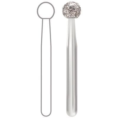 Midwest Multi-Use Diamond Bur, FG Round, Medium Grit, 2.9 mm Diameter, 2.9 mm Length, 5/Pk, #801-029M thumbnail 6