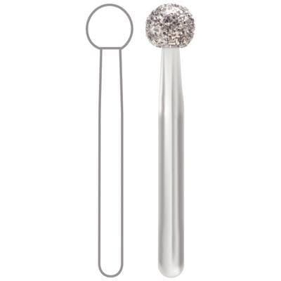 Midwest Multi-Use Diamond Bur, FG Round, Medium Grit, #801/035, 3.5mm Diameter, 3.5mm Length, 5/Pk thumbnail 8