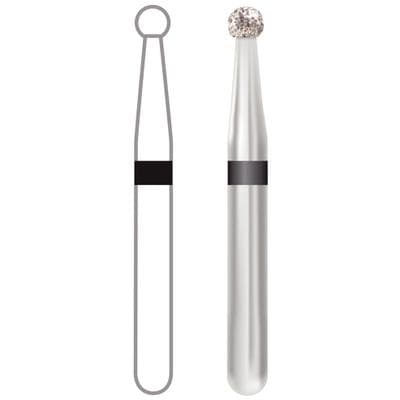 Midwest® Multi-Use Diamond Bur FG #801/016, Super Coarse, Round, Friction Grip, 1.6 mm Diameter, 1.6 mm Length, 5/Pkg thumbnail 7