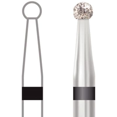 Midwest® Multi-Use Diamond Bur FG #801/016, Super Coarse, Round, Friction Grip, 1.6 mm Diameter, 1.6 mm Length, 5/Pkg thumbnail 8