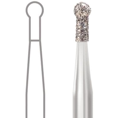 Midwest Multi-Use Diamond Bur FG #802-016M, Medium Grit, Round Extended End, 1.6 mm Diameter, 2.9 mm Length, Friction Grip, 5/Pkg thumbnail 8
