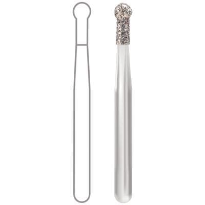 Midwest Multi-Use Diamond Bur FG #802/018M, Medium Grit, Round Extended End, Friction Grip, 1.8 mm Diameter, 2.9 mm Length, 5/Pkg thumbnail 8