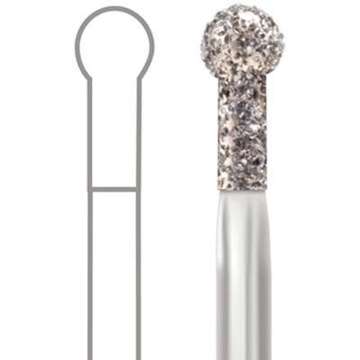 Midwest® Multi-Use Diamond Bur FG #802/023, Medium Grit, Round Extended End, 2.3 mm Diameter, 2.9 mm Length, Friction Grip, 5/Pkg thumbnail 5