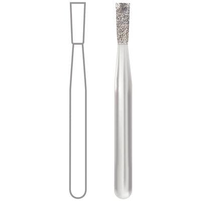 Midwest Multi-Use Diamond Bur #807/012M, Medium Grit, Long Inverted Cone, Friction Grip, 1.2mm Diameter, 3.5mm Length, 5/Pk thumbnail 7