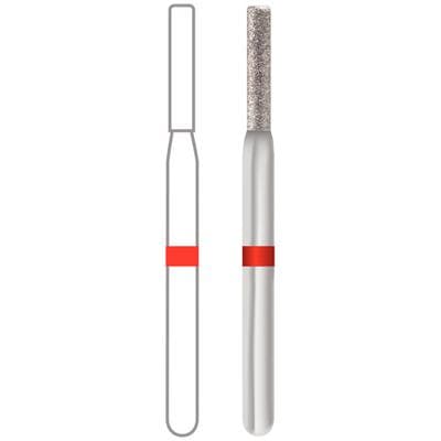 Midwest® Multi-Use Diamond Bur FG, Fine Grit, Cylinder Long Flat End, #837-012F, 1.2 mm Diameter, 8.0 mm Length, Friction Grip, 5/Pkg thumbnail 5