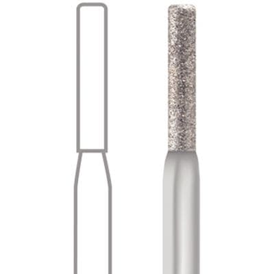 Midwest® Multi-Use Diamond Bur FG, Fine Grit, Cylinder Long Flat End, #837-012F, 1.2 mm Diameter, 8.0 mm Length, Friction Grip, 5/Pkg thumbnail 6