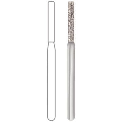 Midwest Multi-Use Diamond Bur FG #837-012M, Medium Grit, Long Cylinder Flat End, 1.2 mm Diameter, 8.0 mm Length, Friction Grip, 5/Pkg thumbnail 7