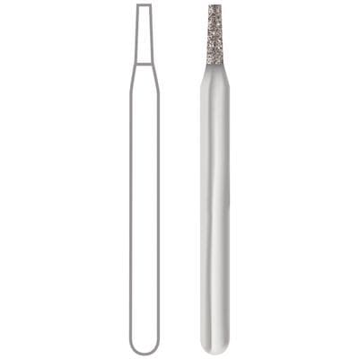 Midwest Multi-Use Diamond Bur FG 669D-009M, Medium Grit, Flat End Taper, 0.9 mm Diameter, 3.0 mm Length, Friction Grip, 5/Pk thumbnail 7