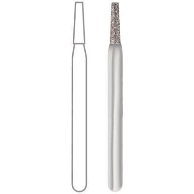 Midwest Multi-Use Diamond Bur FG #701D.012, Medium Grit, Flat End Taper, 1.2 mm Diameter, 4.0 mm Length, Friction Grip, 5/Pkg thumbnail 5