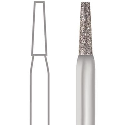 Midwest Multi-Use Diamond Bur FG #701D.012, Medium Grit, Flat End Taper, 1.2 mm Diameter, 4.0 mm Length, Friction Grip, 5/Pkg thumbnail 6