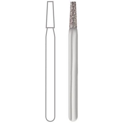 Midwest Multi-Use Diamond Bur FG #845/014M, Medium Grit, Flat End Taper, 1.4 mm Diameter, 4.0 mm Length, Friction Grip, 5/Pkg thumbnail 4
