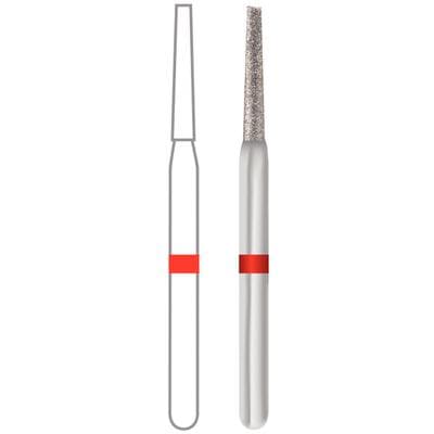 Midwest® Multi-Use Diamond Bur, Fine Grit, Taper Flat End, Friction Grip, #847/012, 1.2 mm Diameter, 8.0 mm Length, 5/Pkg thumbnail 4