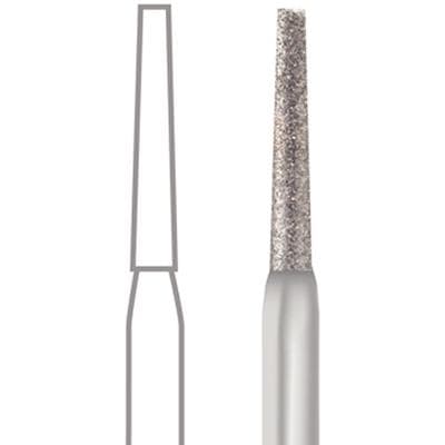 Midwest® Multi-Use Diamond Bur, Fine Grit, Taper Flat End, Friction Grip, #847/012, 1.2 mm Diameter, 8.0 mm Length, 5/Pkg thumbnail 5