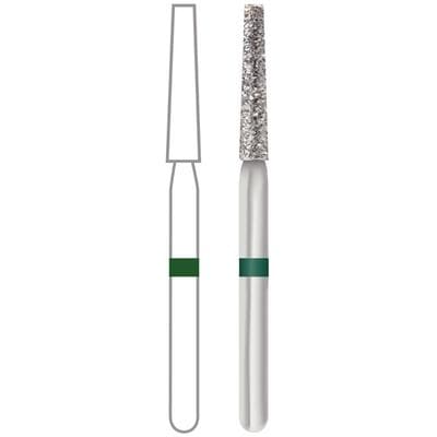 Midwest® #848-016 Coarse Multi-Use Diamond Bur, Taper Flat End, Long, Friction Grip, 1.6 mm Diameter, 10.0 mm Length, 5/Pkg thumbnail 5