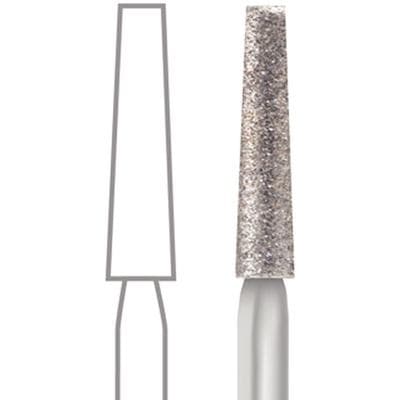 Midwest® Multi-Use Diamond Bur #848, Fine Grit, Taper Long Flat End, Friction Grip, 1.8 mm Diameter, 10.0 mm Length, 5/Pkg thumbnail 5