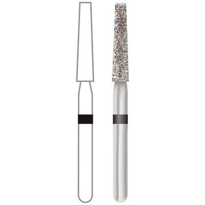 Midwest® #848/018 Super Coarse Multi-Use Diamond Bur, Taper Flat End, Long, FG Short Shank, 1.8 mm Diameter, 10.0 mm Length, 5/Pkg, 471165 thumbnail 5