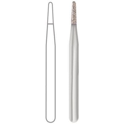 Midwest Multi-Use Diamond Bur FG #1169D-009M, Medium Grit, Round End Taper, 0.9 mm Diameter, 3.0 mm Length, Friction Grip, 5/Pkg thumbnail 6
