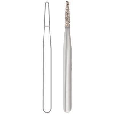 Midwest Multi-Use Diamond Bur FG #1170D-010M, Medium Grit, Round End Taper, 1.0 mm Diameter, 4.0 mm Length, Friction Grip, 5/Pkg thumbnail 4