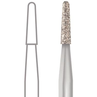 Midwest Multi-Use Diamond Bur FG, Medium Grit, Round End Taper, 1.2 mm Diameter, 4.0 mm Length, Friction Grip, 5/Pkg, #1171D/849-012M thumbnail 5