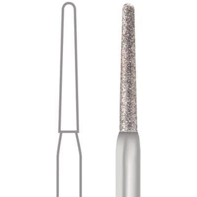 Midwest® Multi-Use Diamond Bur #850-012F, Fine Grit, Taper Round End Long, Friction Grip, 1.2 mm Diameter, 10.0 mm Length, 5/Pack (471166) thumbnail 6
