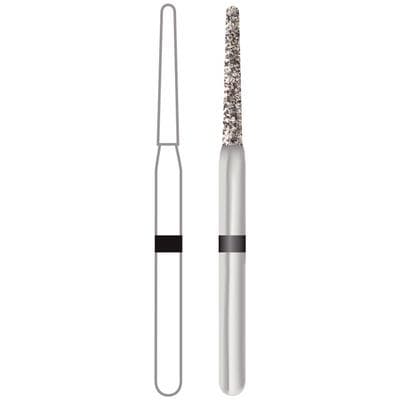 Midwest® Multi-Use Diamond Bur FG #850-012SC, Super Coarse, Taper Round End Long, 1.2 mm Diameter, 10 mm Length, 5/Pkg, 471178 thumbnail 6