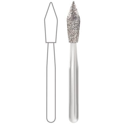 Midwest Multi-Use Diamond Bur FG #899-021M, Medium Grit, Football Shape, 2.1 mm Diameter, 6.5 mm Length, Friction Grip, 5/Pkg thumbnail 6