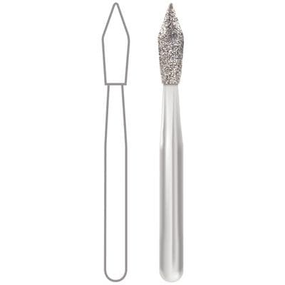 Midwest Multi-Use Diamond Bur FG #30009-020M, Medium Grit, Football Shape, 2.0 mm Diameter, 4.5 mm Length, Friction Grip, 5/Pkg thumbnail 5
