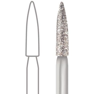 Midwest Multi-Use Diamond Bur, FG Flame, Medium Grit, 1.8mm Diameter, 6.5mm Length, 5/Pk, #30011-018M thumbnail 8