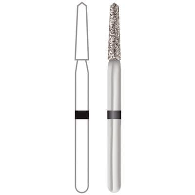 Midwest® Multi-Use Diamond Bur FG, Super Coarse, Taper Modified Bevel, #35006-018SC, 1.8 mm Diameter, 9.0 mm Length, 5/Pkg thumbnail 5