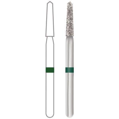 Midwest® Multi-Use Diamond Bur FG, Coarse, Taper Modified Bevel, #36006-018C, 1.8 mm Diameter, 9.0 mm Length, 5/Pkg thumbnail 4