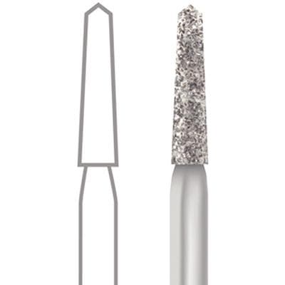 Midwest® Multi-Use Diamond Bur FG, Coarse, Taper Modified Bevel, #36006-018C, 1.8 mm Diameter, 9.0 mm Length, 5/Pkg thumbnail 5