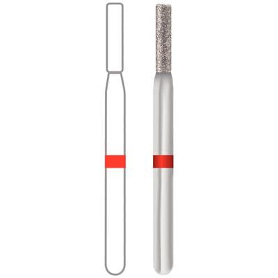Midwest Multi-Use Diamond Bur, FG, Fine Grit, Cylinder Flat End Modified, 1.2mm Diameter, 6.0mm Length, 5/Pk, 836KR-012F thumbnail 8