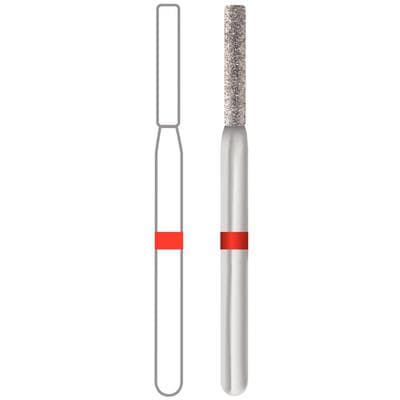 Midwest Multi-Use Diamond Bur FG #837KR-012F, Fine Grit, Long Cylinder Modified Flat End, 1.2 mm Diameter, 8.0 mm Length, Friction Grip, 5/Pkg thumbnail 7