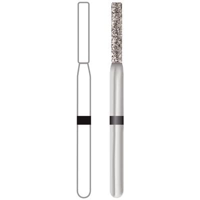 Midwest Multi-Use Diamond Bur 837KR-012SC FG, Super Coarse, Long Cylinder Flat End Modified, 1.2 mm Diameter, 8.0 mm Length, 5/Pk, 471099 thumbnail 8
