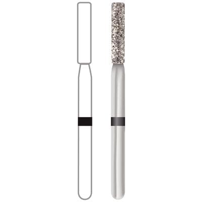 Midwest® Multi-Use Diamond Bur FG #837KR-014SC, Super Coarse, Cylinder Long Modified Flat End, 1.4 mm Diameter, 8.0 mm Length, Friction Grip, 5/Pkg thumbnail 5