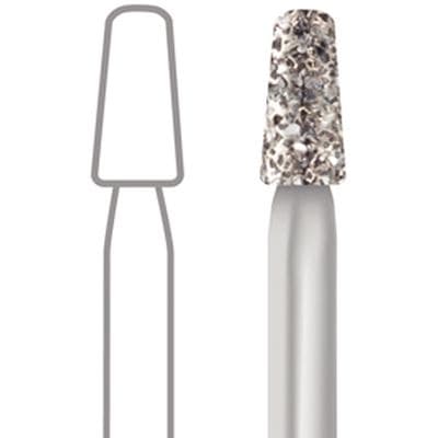 Midwest® #845KR/018 Super Coarse Multi-Use Diamond Taper Flat Modified FG Bur, 1.8 mm Diameter, 4.0 mm Length, Friction Grip, 5/Pkg thumbnail 6