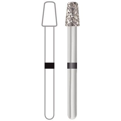 Midwest® Multi-Use Diamond Bur FG, Super Coarse, Taper Modified Flat End, #845KR, 2.5 mm Diameter, 4.0 mm Length, Friction Grip, 5/Pkg thumbnail 4