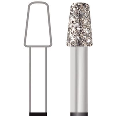 Midwest® Multi-Use Diamond Bur FG, Super Coarse, Taper Modified Flat End, #845KR, 2.5 mm Diameter, 4.0 mm Length, Friction Grip, 5/Pkg thumbnail 5