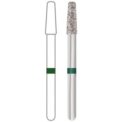Midwest® #847KR-018 Coarse Multi-Use Diamond Taper Flat End Modified FG Bur, 1.8 mm Diameter, 8.0 mm Length, 5/Pkg thumbnail 5