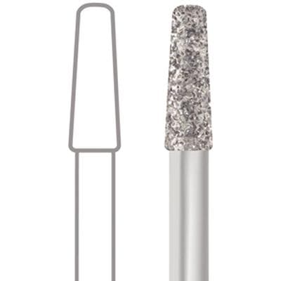 Midwest® #847KR-018 Coarse Multi-Use Diamond Taper Flat End Modified FG Bur, 1.8 mm Diameter, 8.0 mm Length, 5/Pkg thumbnail 6