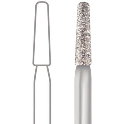 Midwest® #847KR/016 Multi-Use Diamond Bur, Medium Grit, Taper Flat Modified End, Friction Grip, 1.6 mm Diameter, 8.0 mm Length, 5/Pkg thumbnail 5